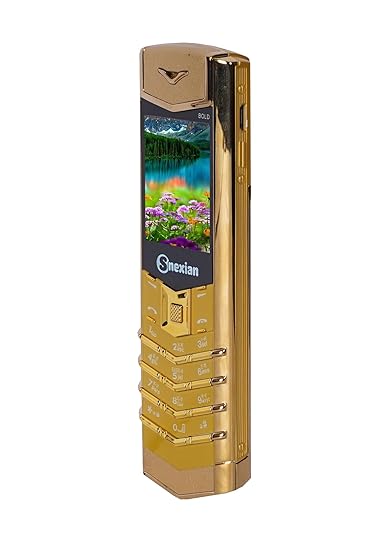 Snexian All-New Bold V1 Modern Premium Design Dual Sim |Keypad Mobile| with 1.8" Display |Attractive Design|Voice Changer|BT Dialer| Call Recording|Long Lasting Battery|FM|Camera|Feature Phone| Gold