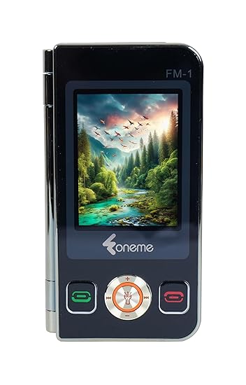 Foneme All-New FOLD PRO Dual Display |Keypad Mobile| with 2.8" and 2.4" Big Display |Flip|Fold|BT Dialer| Voice Changer |Auto Call Recording|Long Lasting Battery| FM |Camera| Feature Phone | Gold