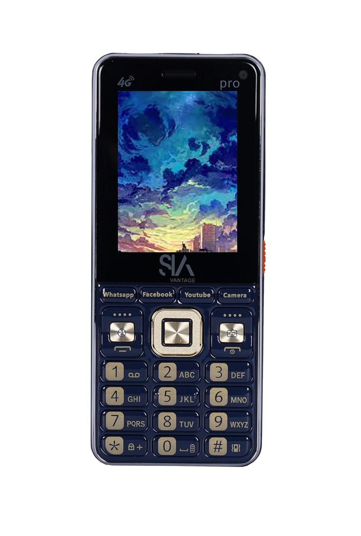 All-New PRO 4G Touch and Type 4G Volte Dual Sim |Keypad Mobile| with 2.8" Display | JIO SIM | Whatsapp |Facebook|Instagram|YouTube|Powerful 3000Mah Battery|Dual Camera| Smart Phone | Blue