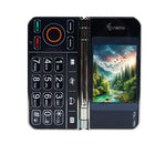 Load image into Gallery viewer, Foneme All-New FOLD PRO Dual Display |Keypad Mobile| with 2.8&quot; and 2.4&quot; Big Display |Flip|Fold|BT Dialer| Voice Changer |Auto Call Recording|Long Lasting Battery| FM |Camera| Feature Phone | Gold
