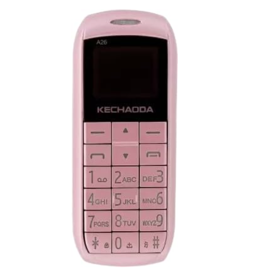 FLYING BIRDS Kechaoda A26 Mobile Phone Dual Sim, Long-Lasting Battery, 0.66 inch Display Mobile Phone (Pink)