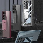 Load image into Gallery viewer, Galaxy S25 Ultra Phantom With Stand Transparent Plating Support Case
