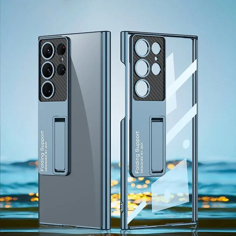 Galaxy S25 Ultra Phantom With Stand Transparent Plating Support Case