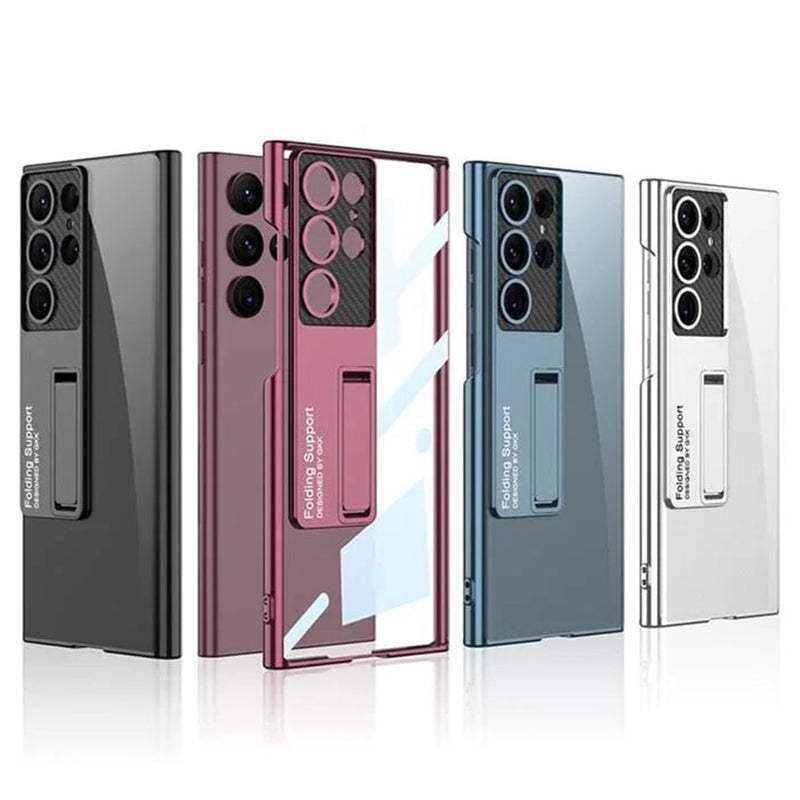 Galaxy S25 Ultra Phantom With Stand Transparent Plating Support Case